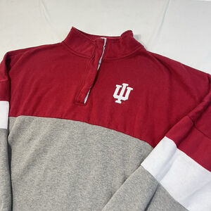 Indiana Hoosiers Women’s XXL Spellout Puffer Pullover IU Fleece Oversized